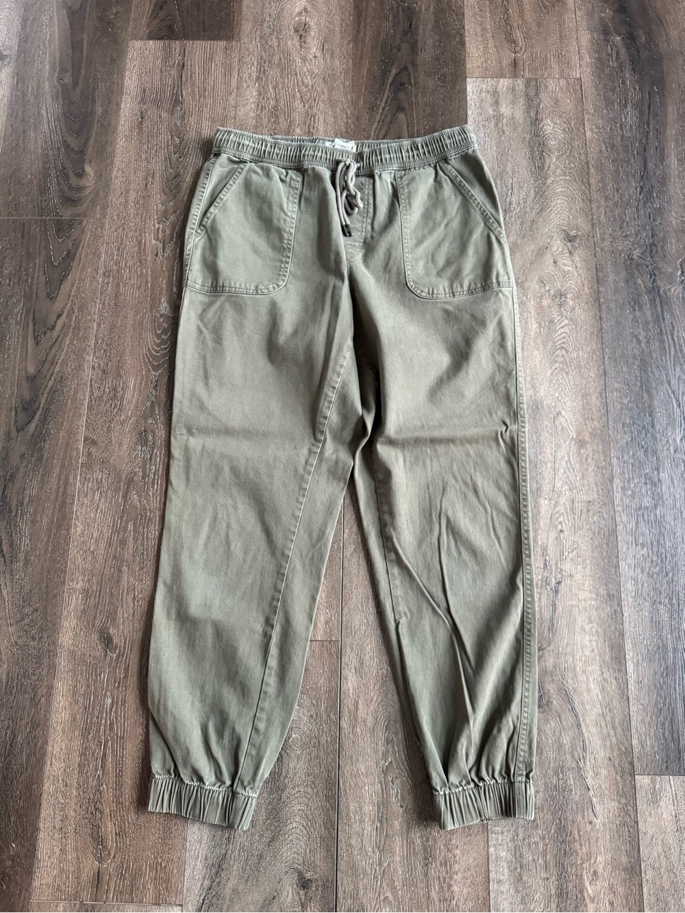 C & C California Olive Green Drawstring Jogger Pants Women’s Size Large